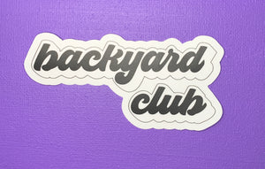 Backyard Club Logo Sticker